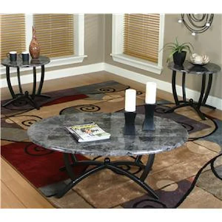 3 Pack Occasional Set w/ Faux Marble Tops