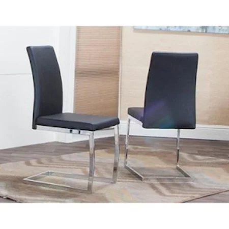 Modern Black / Chrome Breuer Side Chair