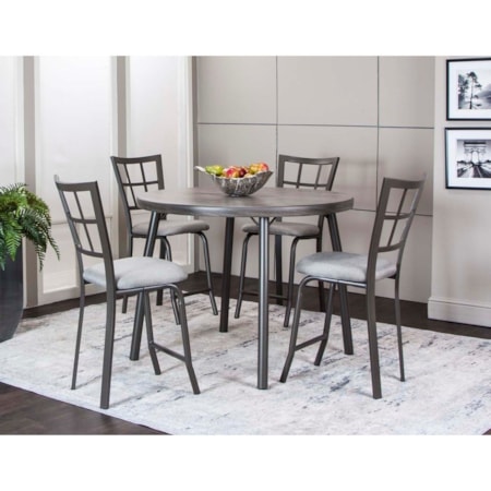 Round Vintage Laminate Counter Height Table