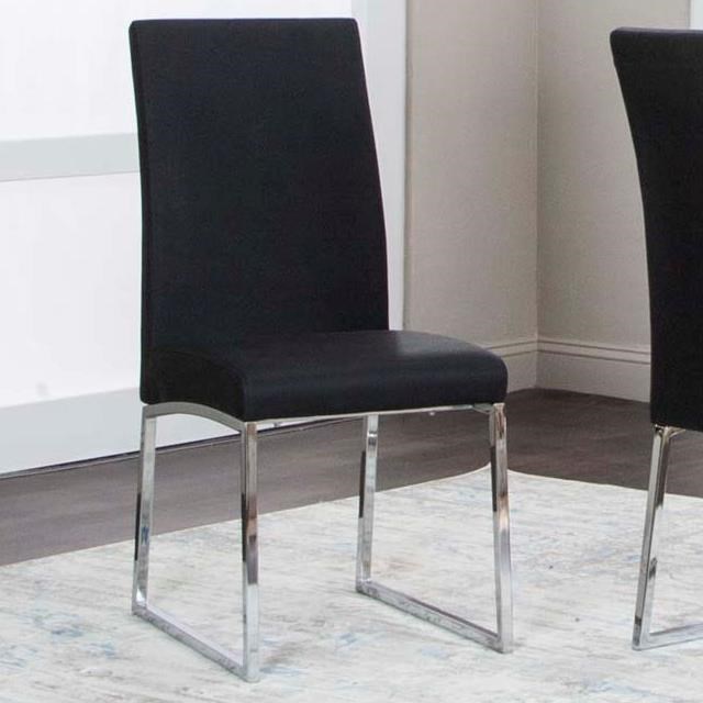 Black chairs with deals chrome legs