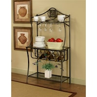 Antique Bronze/Glass Baker's Rack