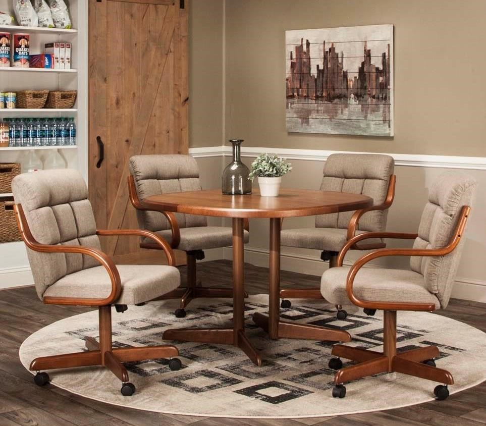 Swivel kitchen hotsell chairs with casters