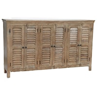 Bengal Manor Mango Wood Grey 6 Door Sideboard