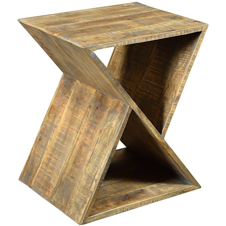 Bengal Manor Mango Wood Angled End Table