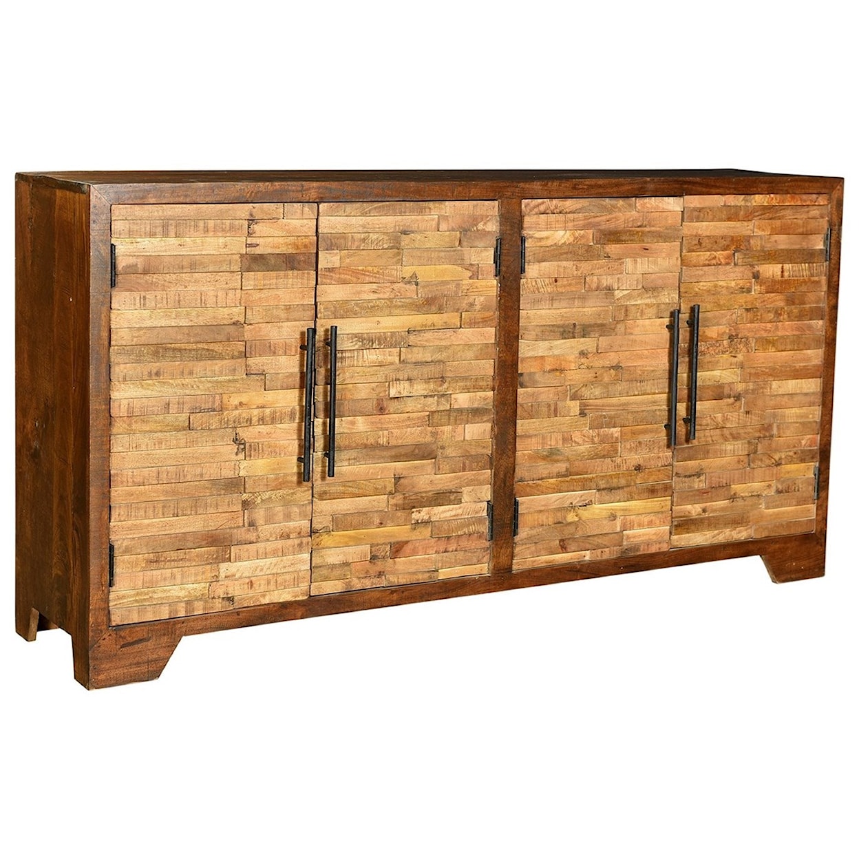 Crestview Collection Accent Furniture Bengal Manor Mango Wood Random Strips Sidebo