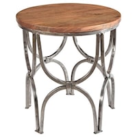 Bengal Manor Mango Wood and Steel Round End Table