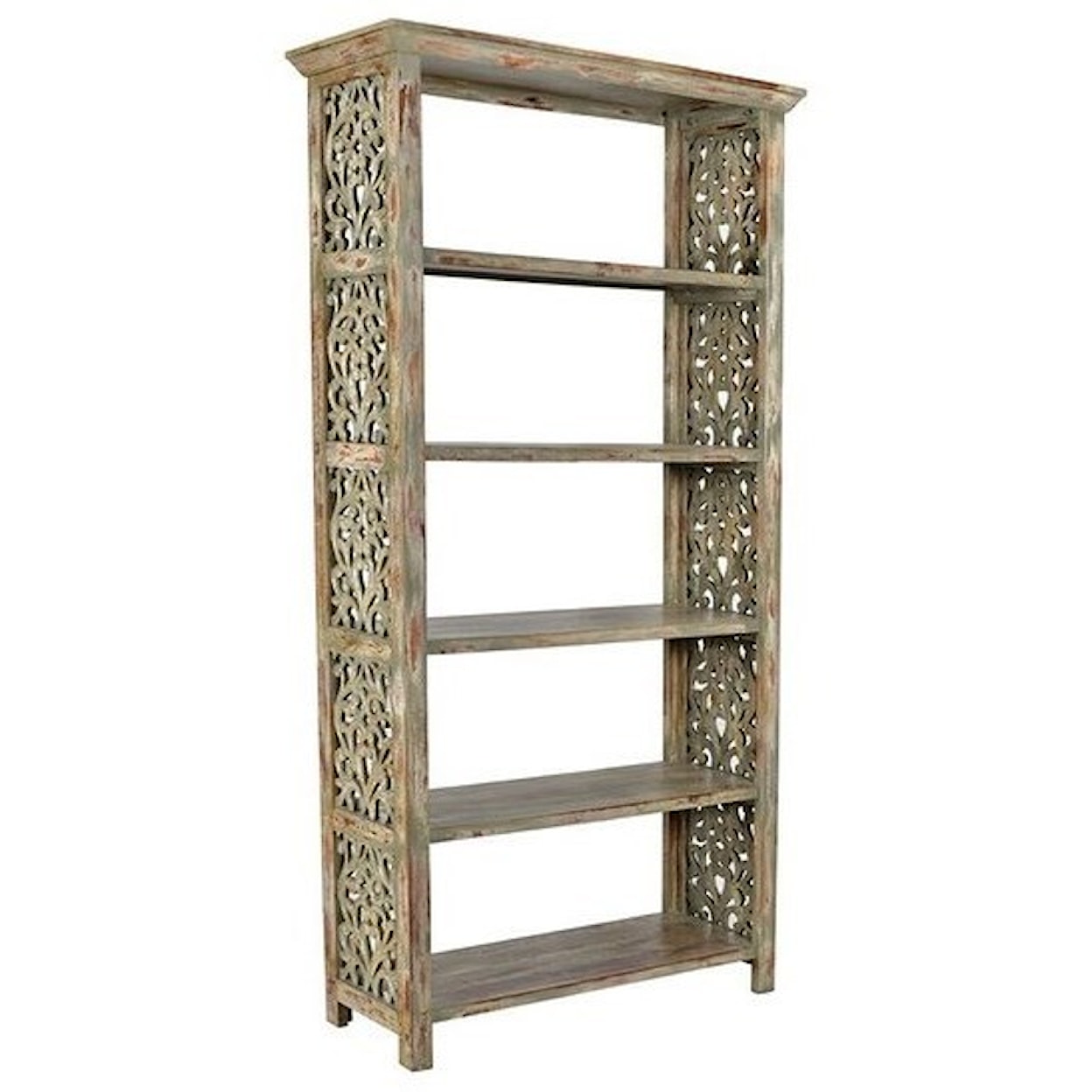 Crestview Collection Accent Furniture Mango Wood Side Panel Etagere