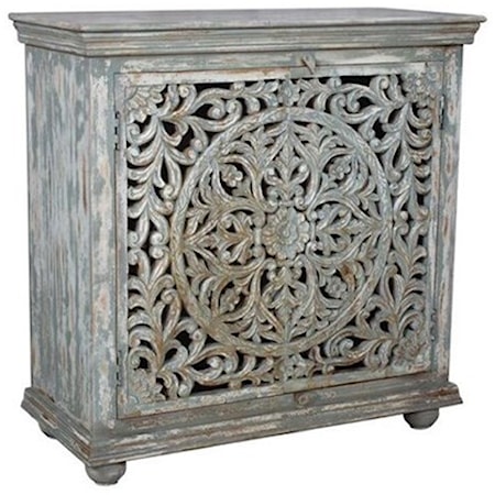 Mango Wood Carved Cabinet