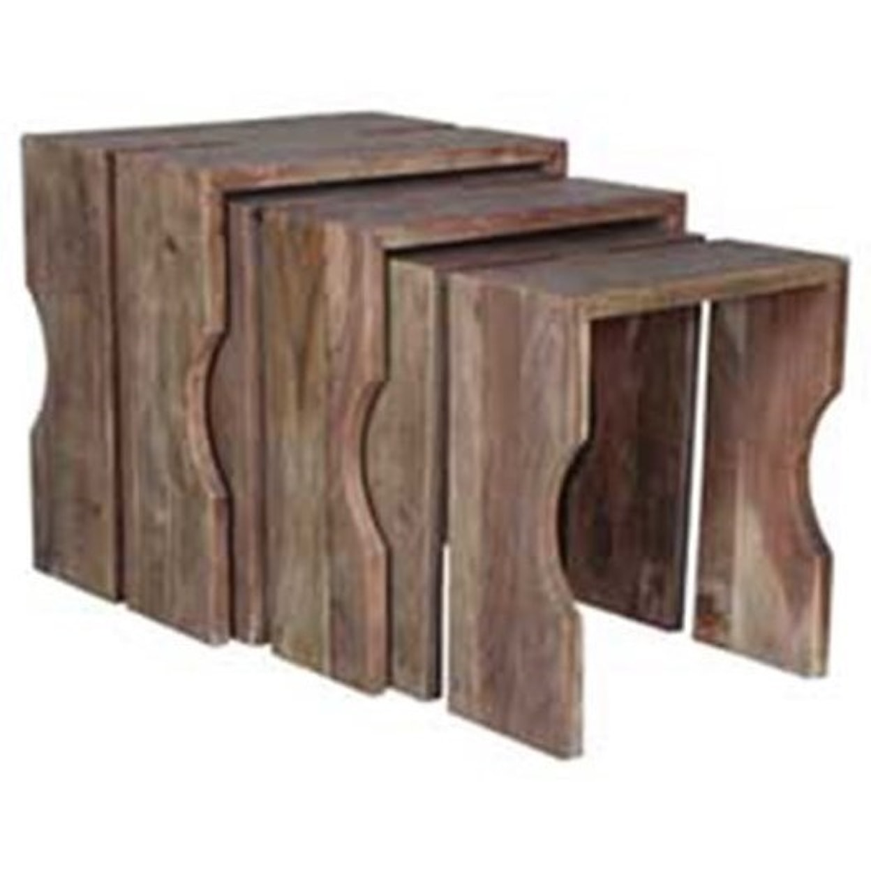 Crestview Collection Accent Furniture Acacia Wood Nested Tables