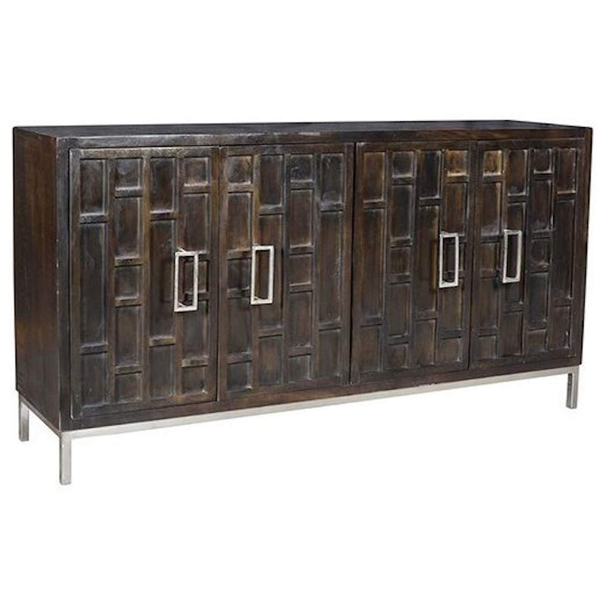 Crestview Collection Accent Furniture Mango Wood 4 Door Sideboard