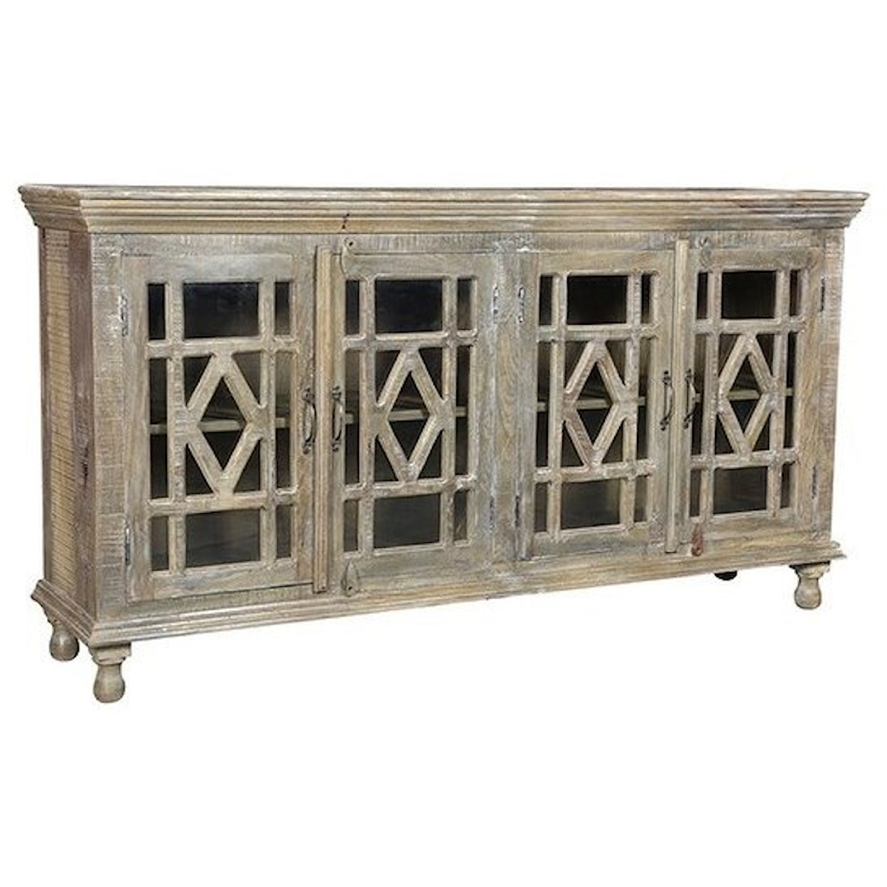 Crestview Collection Accent Furniture Mango Wood 4 Door Sideboard