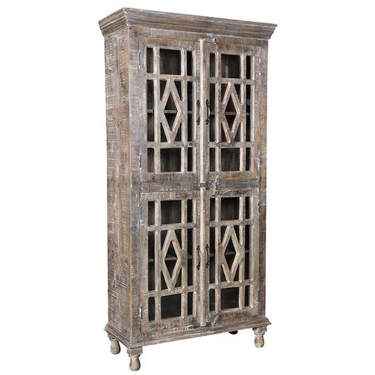 Crestview Collection Accent Furniture Mango Wood 4 Door Cabinet