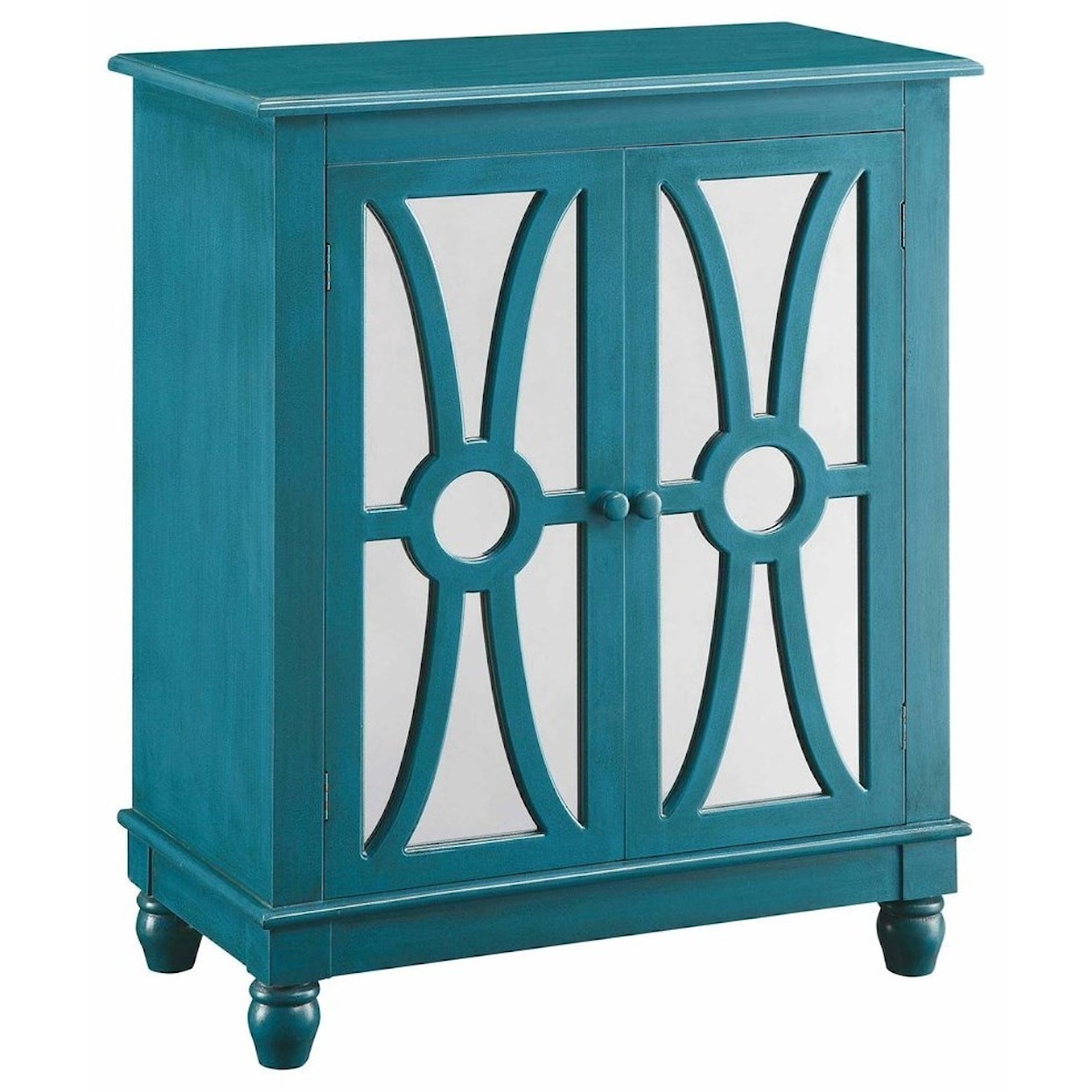 Crestview Collection Accent Furniture Clairemont Turquoise 2 Door Cabinet