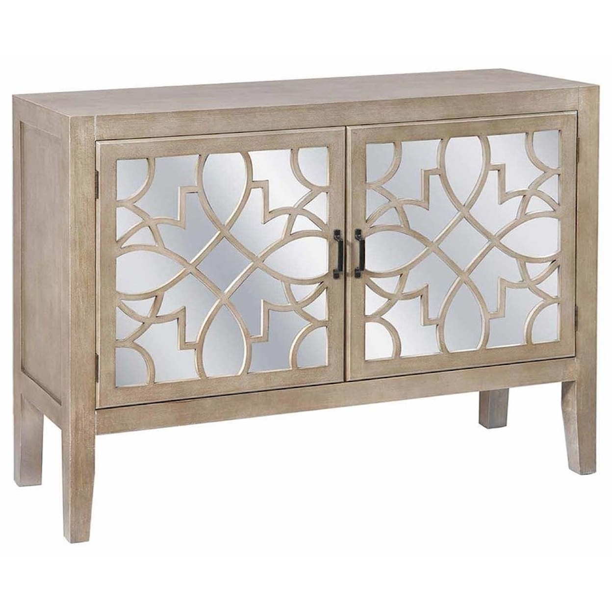 Crestview Collection Accent Furniture Veranda 2 Door Sandstone And Mirror Cabinet