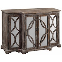 Galloway 4 Door Rustic Wood And Mirror Sideboard