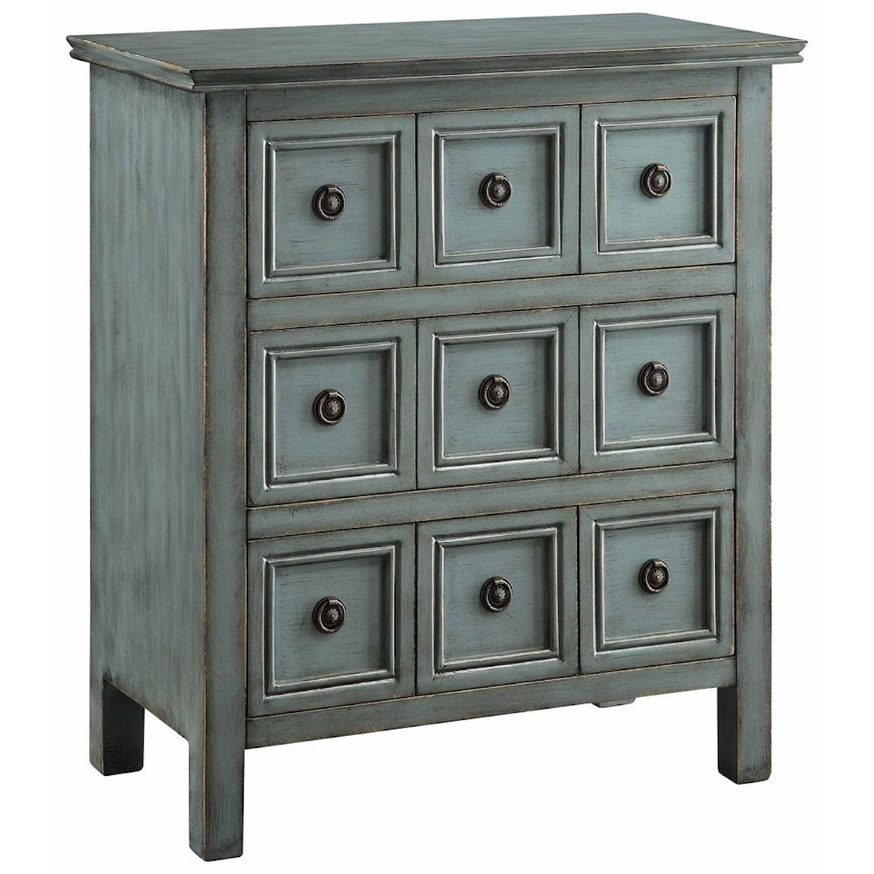 Crestview Collection Accent Furniture Florence Teal 3 Drawer Chest
