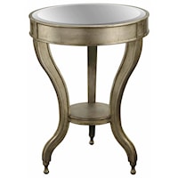 Beverly Gold Leaf Mirrored Accent Table