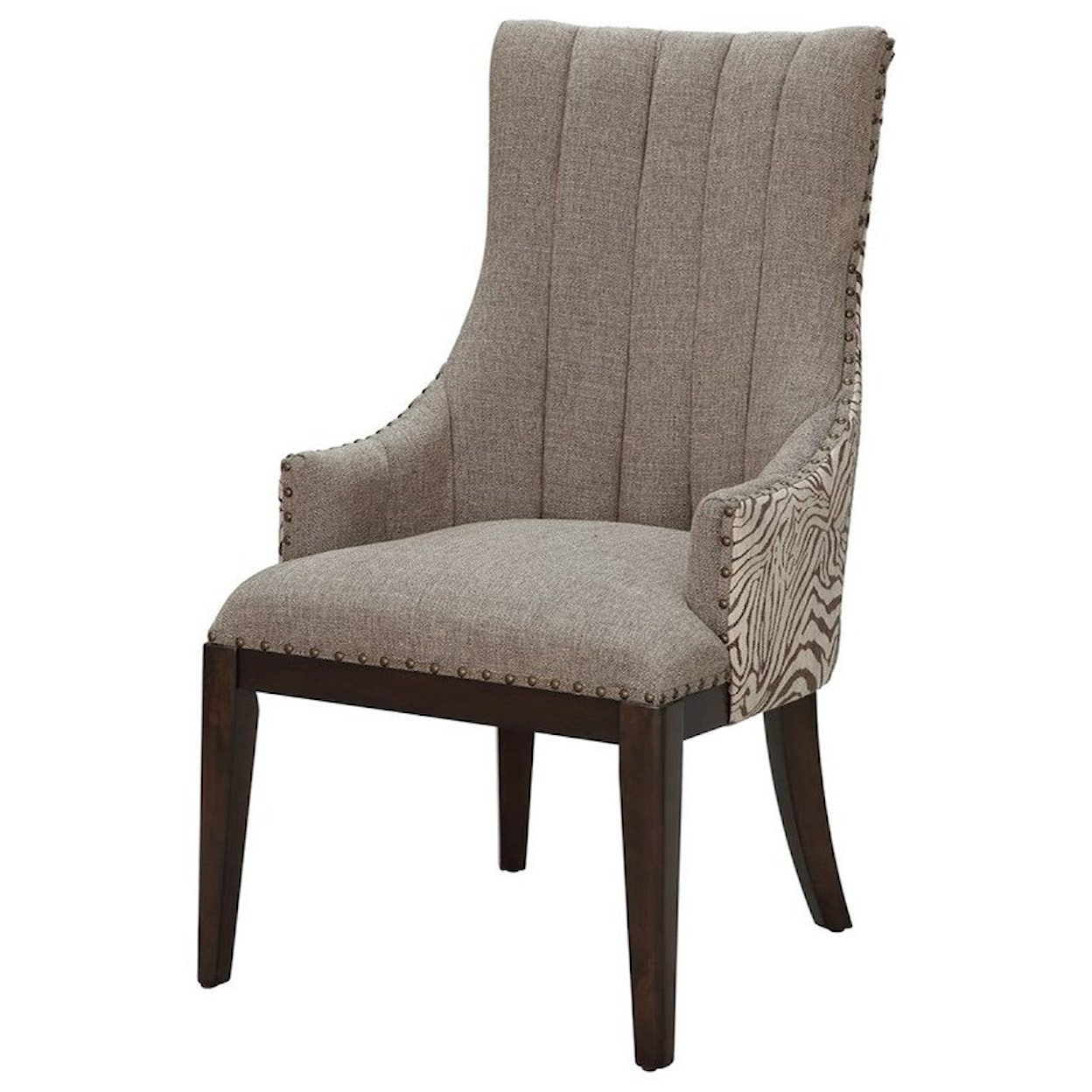 Crestview Collection Accent Furniture Safari Two Toned Channel Back Chair