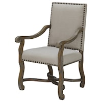 St. James Nailhead And Linen Chair
