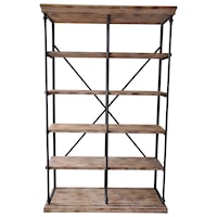 La Salle Metal and Wood Bookshelf