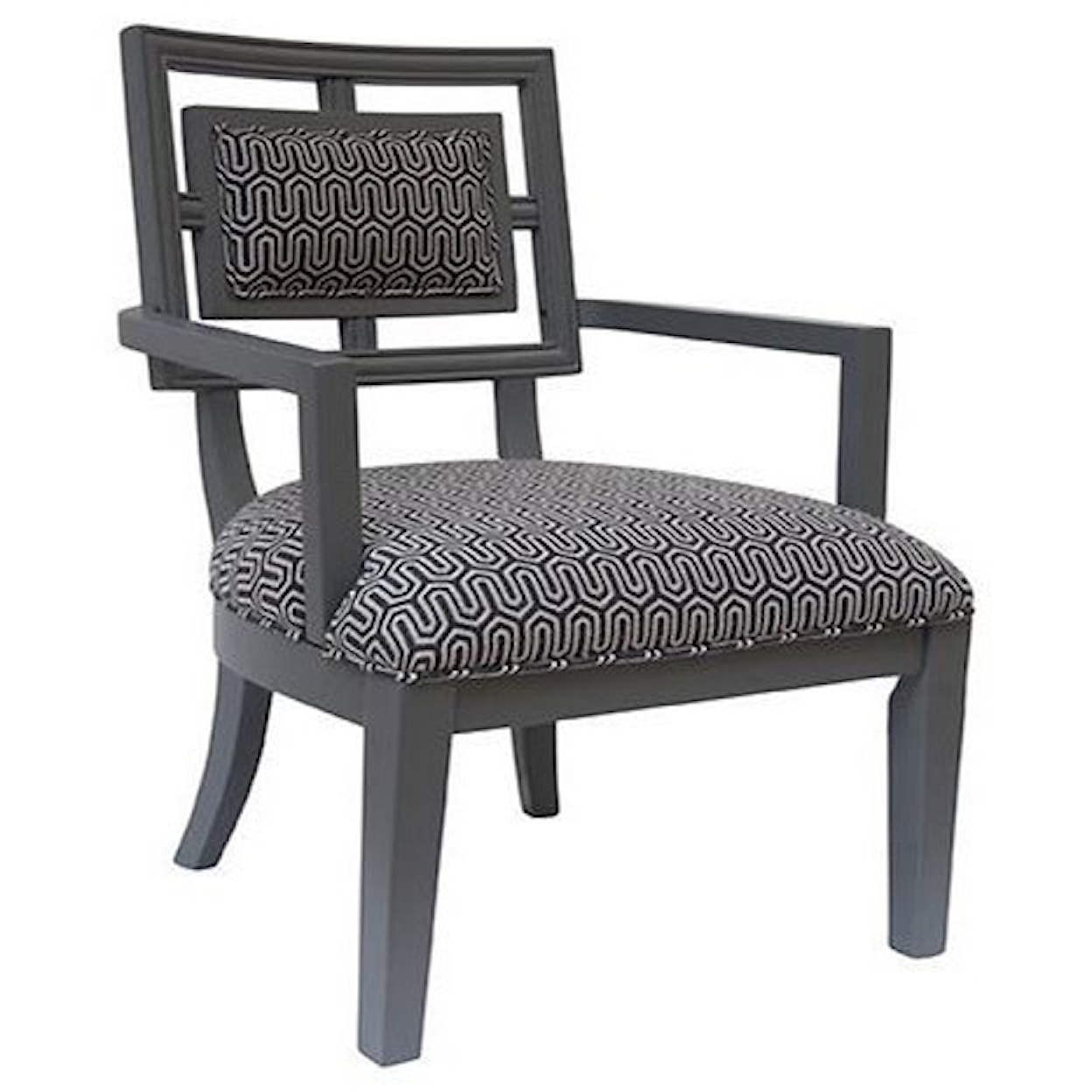 Crestview Collection Accent Furniture Sydney Geometric Pattern Grey Accent Chair