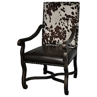 Mesquite Ranch Leather and Faux Cowhide Arm Chair