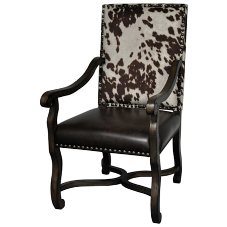 Mesquite Ranch Leather & Faux Cowhide Chair