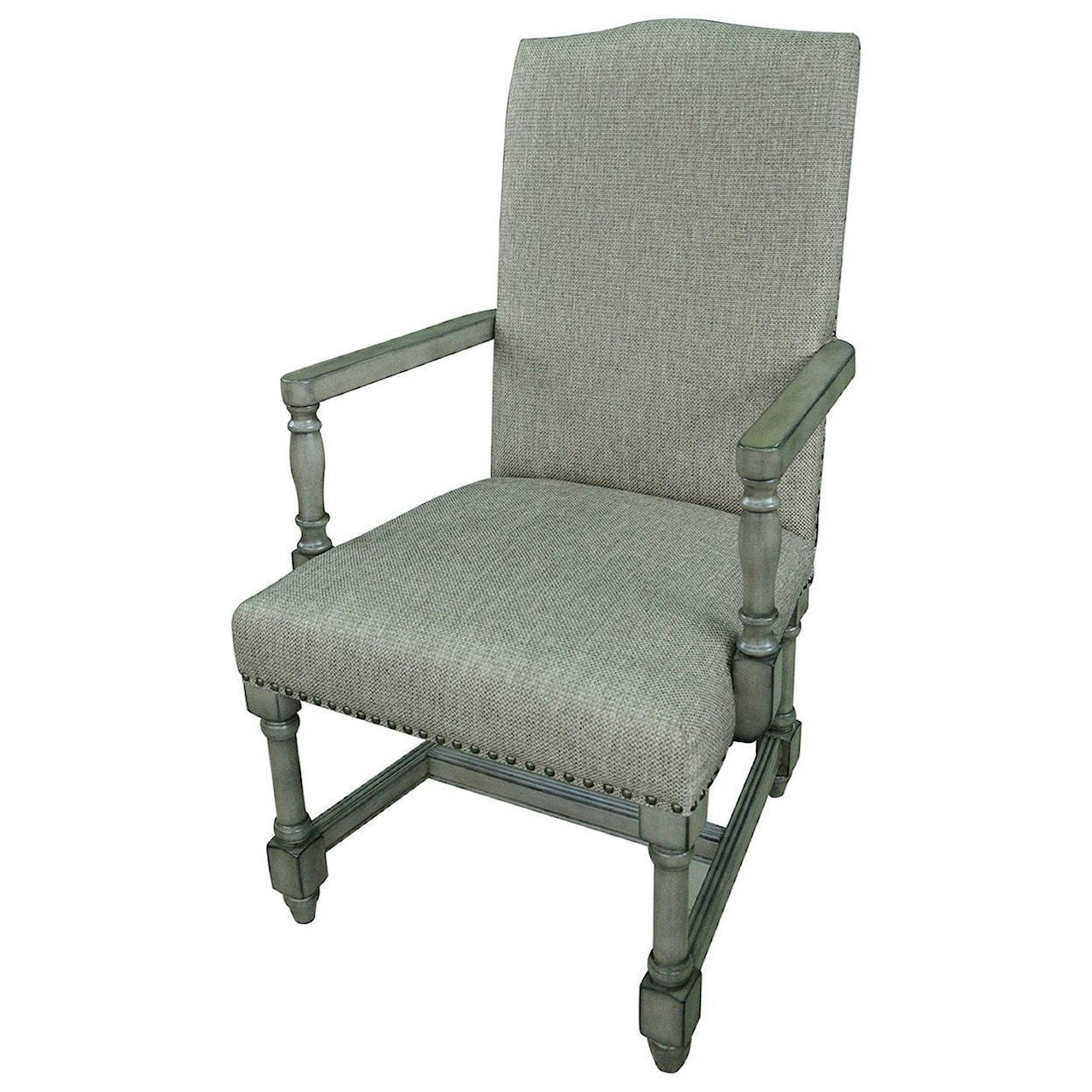 Crestview Collection Accent Furniture Baroque Linen Arm Chair