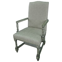 Baroque Linen Arm Chair