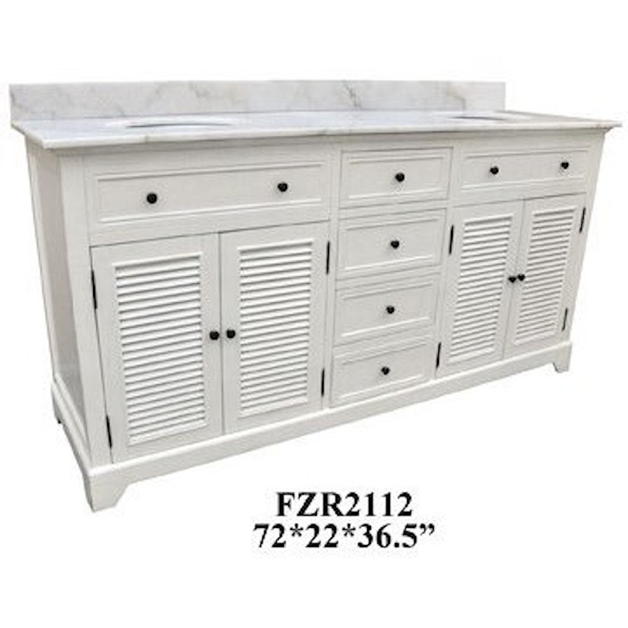 Crestview Collection Accent Furniture Double Vanity Sink