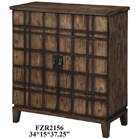 Fairfax Plaid Oak 2 Door Cabinet