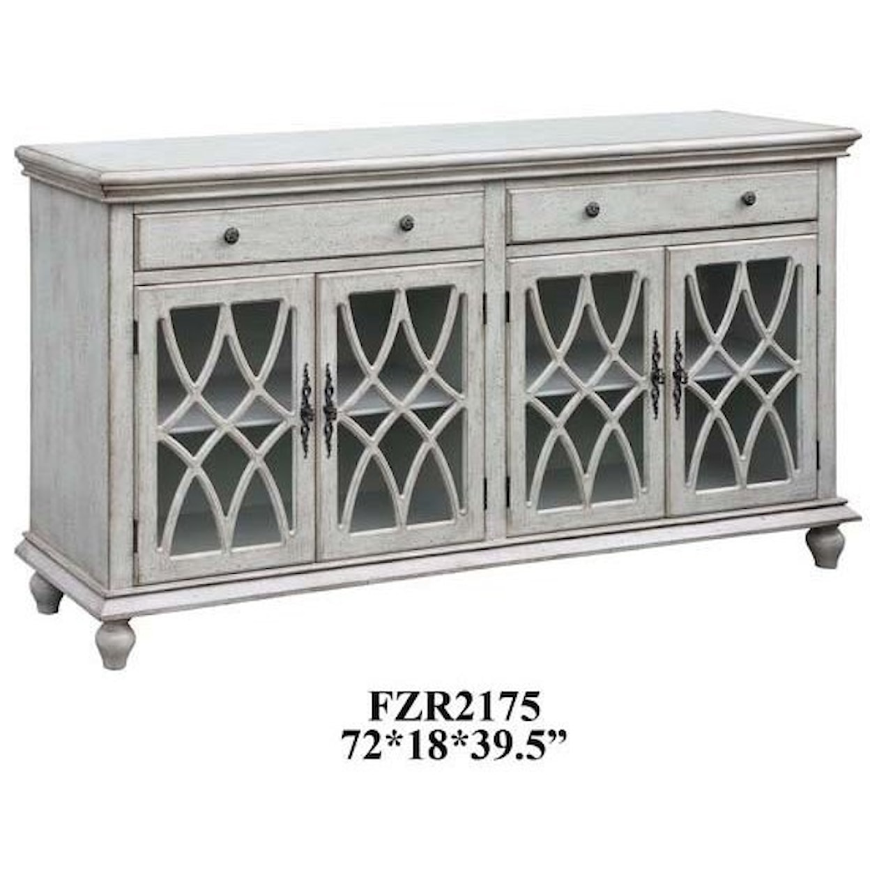 Crestview Collection Accent Furniture Paxton Pale Grey Sideboard