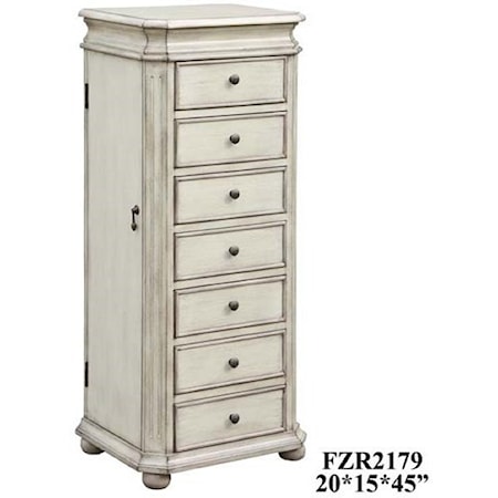 Laurel French White Jewelry Armoire