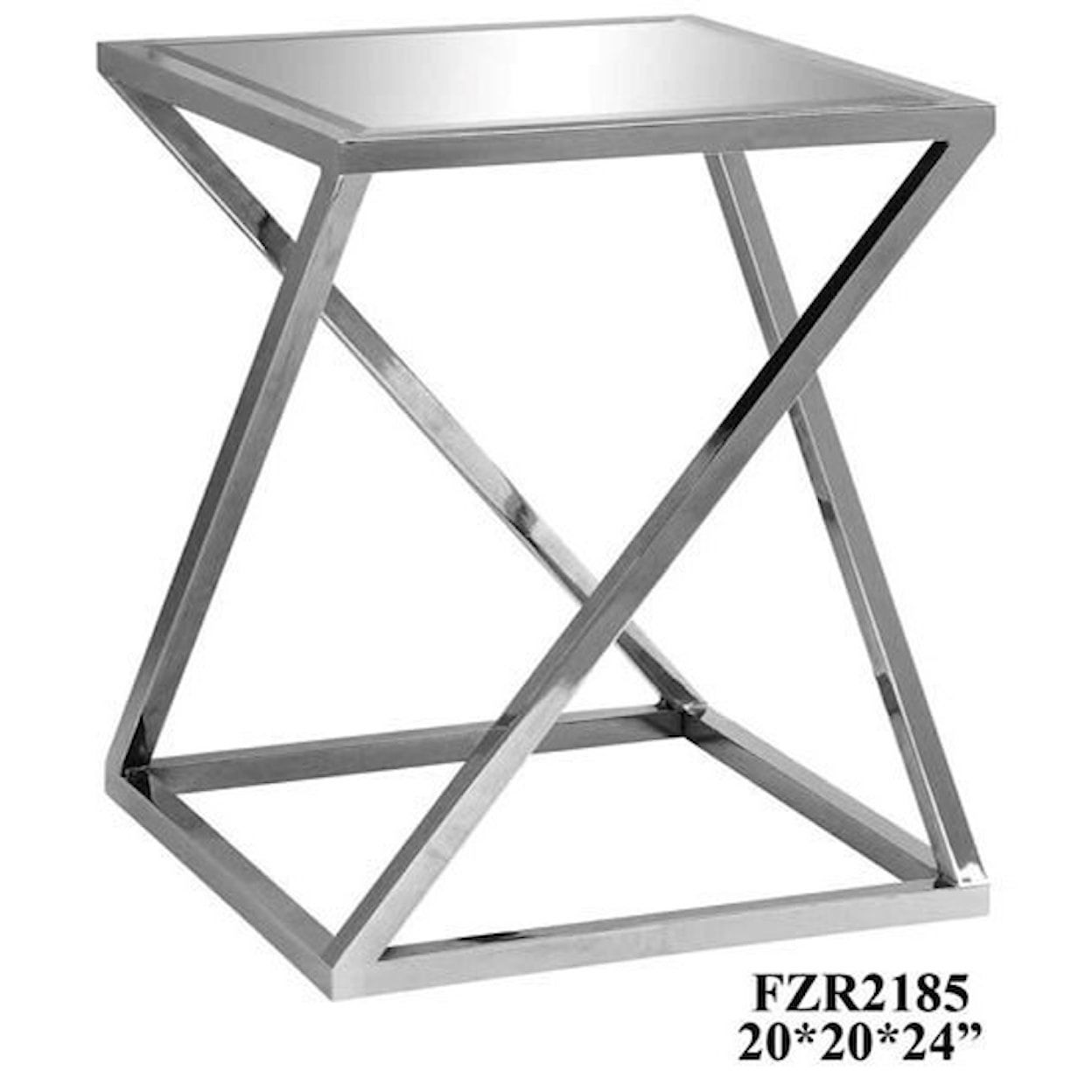 Crestview Collection Accent Furniture Bentley Chrome Z Accent Table