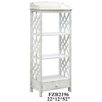 Magnolia 1 Drawer Distressed White Etagere