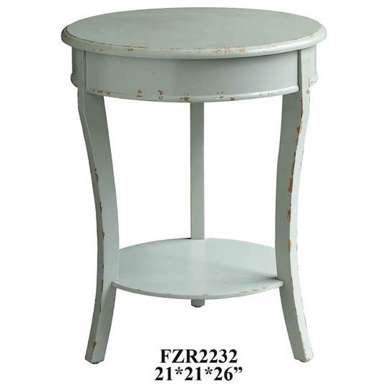 Crestview Collection Accent Furniture Darcy Shaped 3 Leg Ash Grey Accent Table