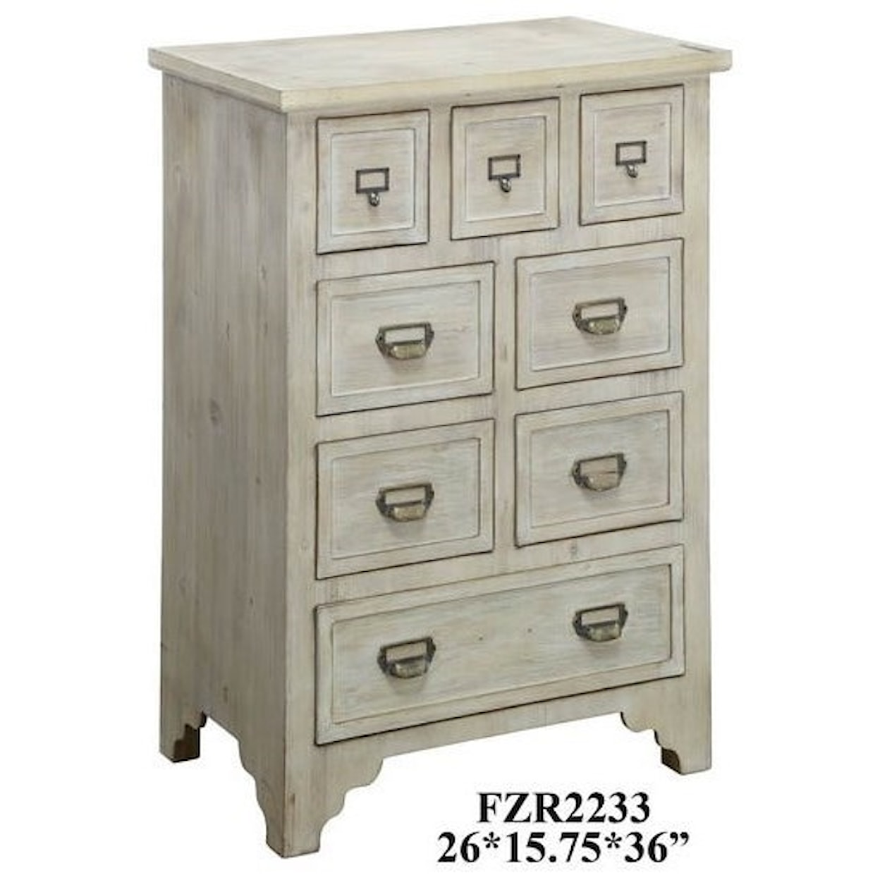 Crestview Collection Accent Furniture Falls Creek 8 Drawer Natual Finish Chest