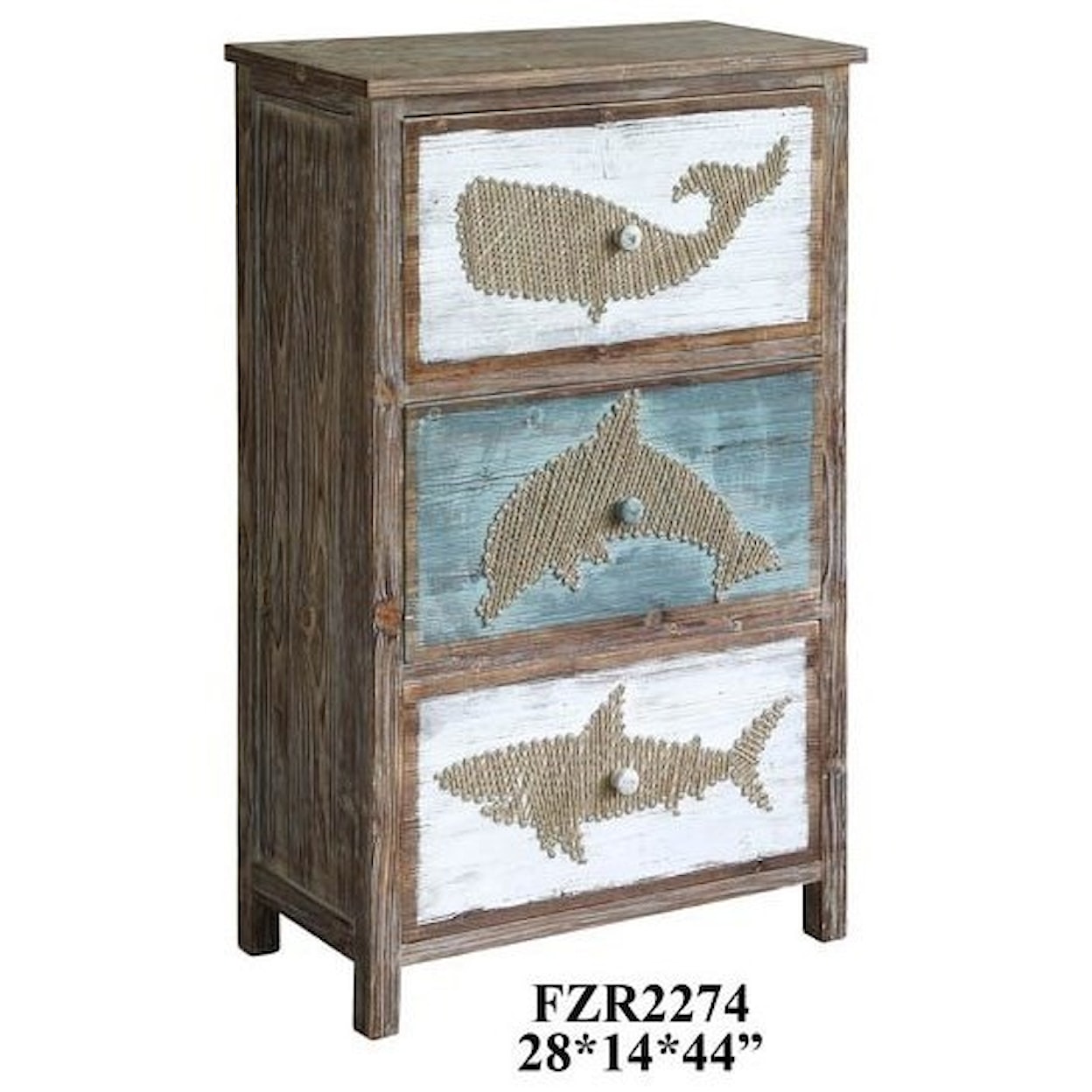 Crestview Collection Accent Furniture Nantucket Rustic Shark Chest