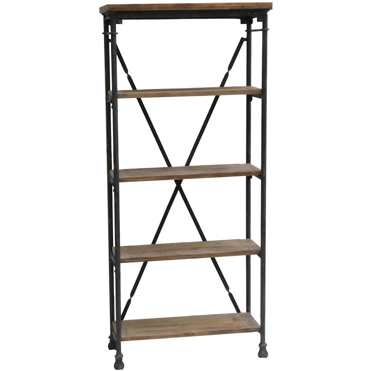 Crestview Collection Accent Furniture Industrial Bookcase