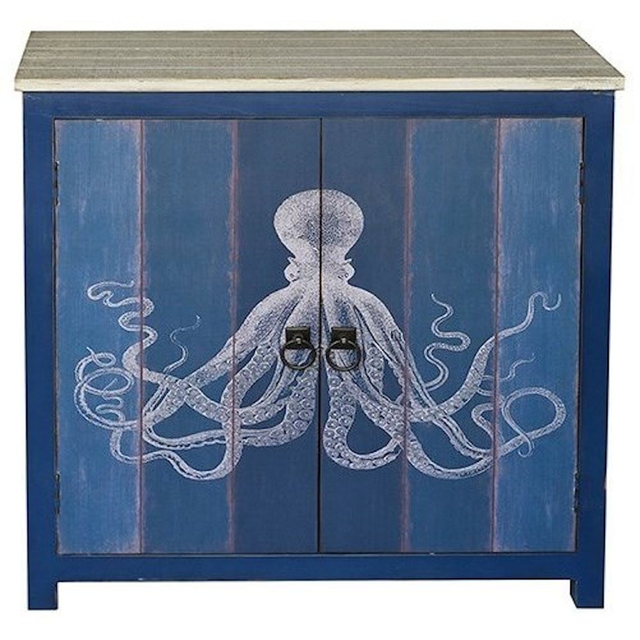 Crestview Collection Accent Furniture 2 Door Deep Blue Cabinet