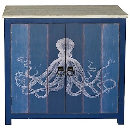 2 Door Deep Blue Cabinet