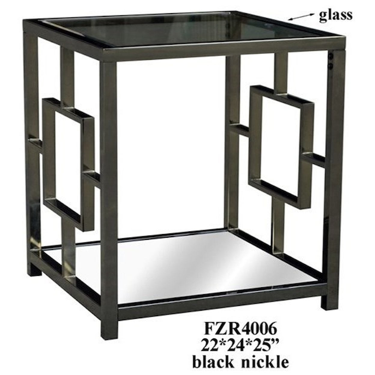 Crestview Collection Accent Furniture Chrome Rectangle End Table