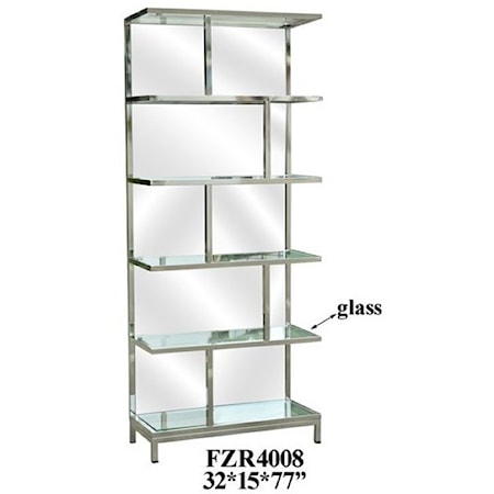 Chrome and Mirror Etagere