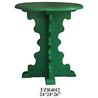 Greenery Shaped Leg Accent Table