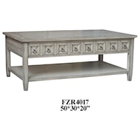 Bledsoe 2 Drawer White Ash Rectangle Cocktail Table