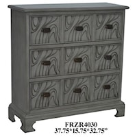 Wavy 3 Drawer Stone Grey Chest