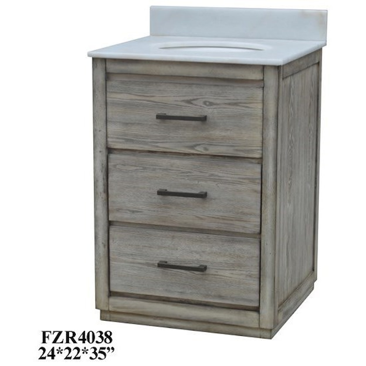 Crestview Collection Accent Furniture 2 Drawer Vanity Sink