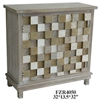 Conrad 2 Door Multi-Colored Raised Block Grey Cabinet