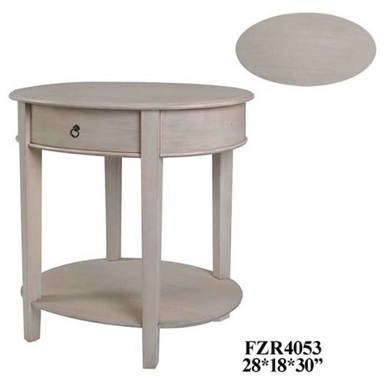 Crestview Collection Accent Furniture Oval Accent Table