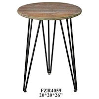 Rockport Rustic Wood and Metal Accent Table